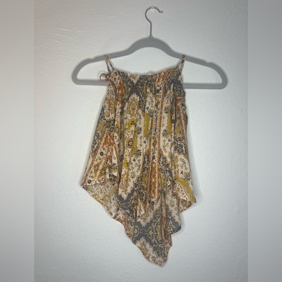 Olivaceous Boho Tassel Handkerchief Hem Cami Top - Size M - Picture 4 of 4